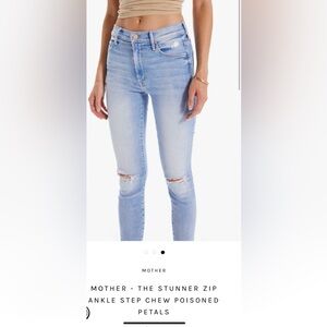 MOTHER THE STUNNER ZIP ANKLE STEP CHEW in POISONED PETALS 30